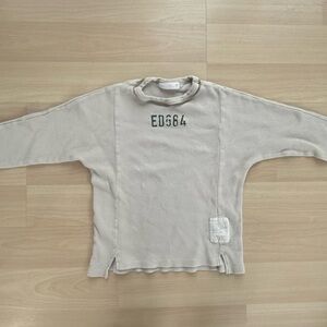 Tan Waffle Knit Long Sleeve Top – Size 6